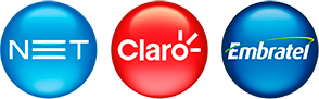 Logo Net, Claro e Embratel